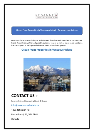 Ocean Front Properties In Vancouver Island  Rosannerealestate.ca