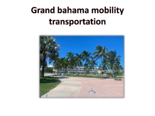 Grand bahama mobility transportation