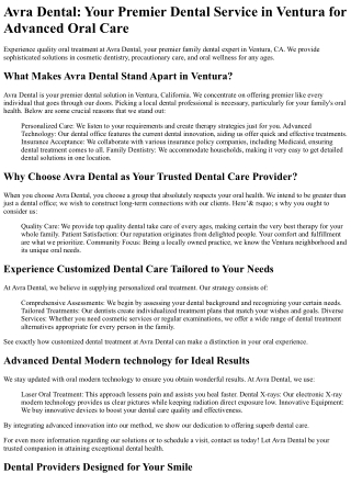 Avra Dental