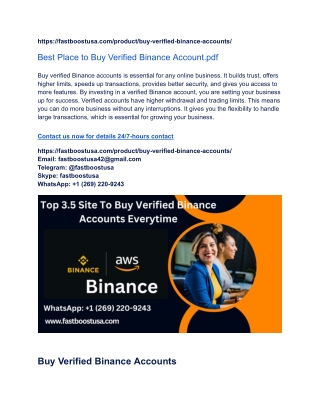 Buy Verified Binance Accounts Ensuring Safe Deals 2025