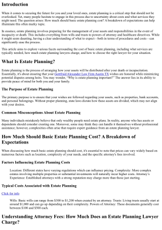 “How Much Should Basic Estate Planning Cost? A Breakdown of Expectations”