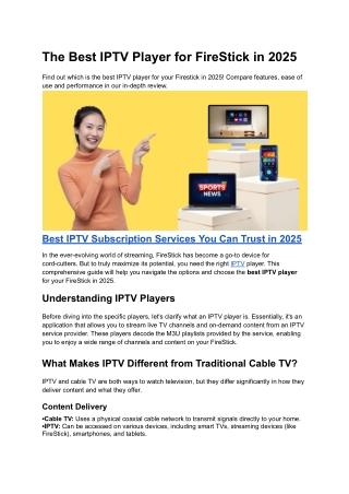The Best IPTV Player for FireStick in 2025