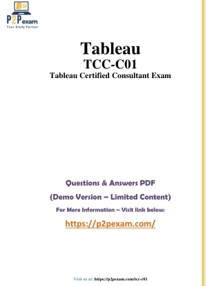 Crack the TCC-C01: Tableau Certified Consultant Exam!