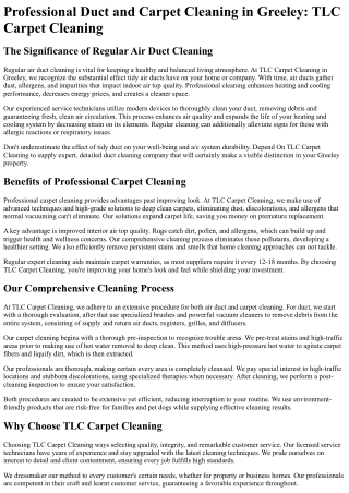 TLC Carpet Cleaning
