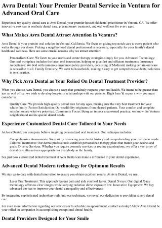Avra Dental