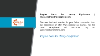 Engine Parts For Heavy Equipment  Imaraengineeringsupplies.com
