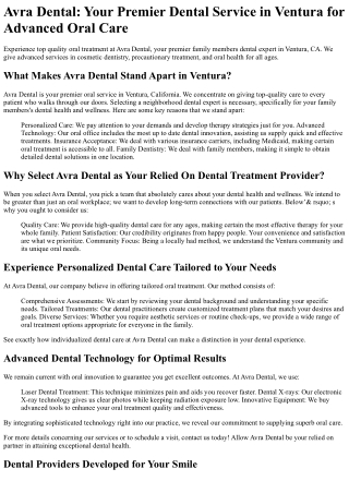 Avra Dental