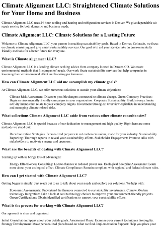 Climate Alignment