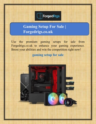 Gaming Setup For Sale | Forgedrigs.co.uk
