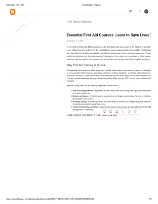 Essential First Aid Courses: Learn to Save Lives Today