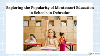 Exploring the Popularity of Montessori Education in Schools in Dehradun