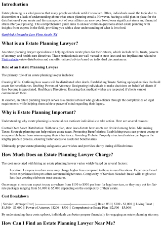 Questions About Estate Planning: Answers from Experts
