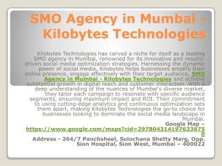 Best SMO Agency in Mumbai - Kilobytes Technologies