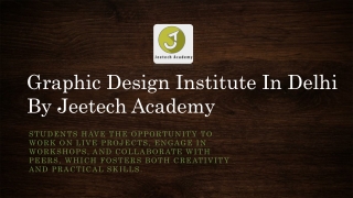 Graphic Design Institute In Delhi By Jeetech Academy