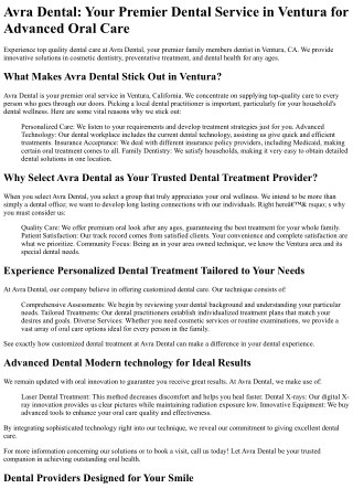 Avra Dental