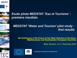 Etude pilote MEDSTAT ‘Eau et Tourisme’ : premiers résultats
