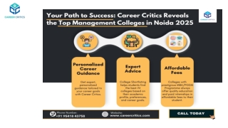 Top MBA/PGDM Colleges in Noida with Career Critics