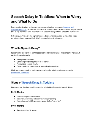 Speech Delay in Toddlers_ When to Worry and What to Do