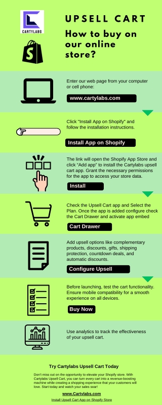 Install Cartylabs Upsell Cart Drawer App On Shopify