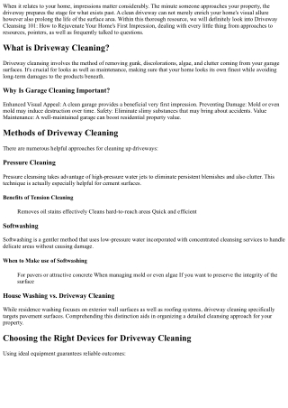 Driveway Cleansing 101: Exactly How to Repair Your Home's First Impression