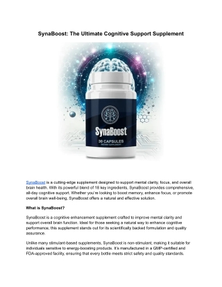 SynaBoost_ The Ultimate Cognitive Support Supplement