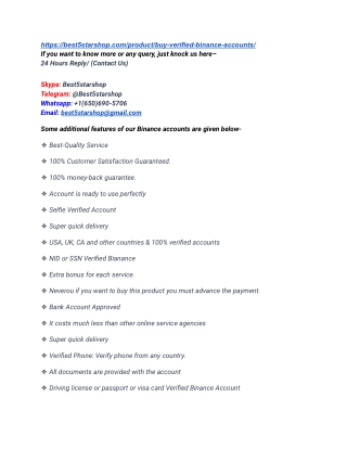 Buy Verified Binance Account