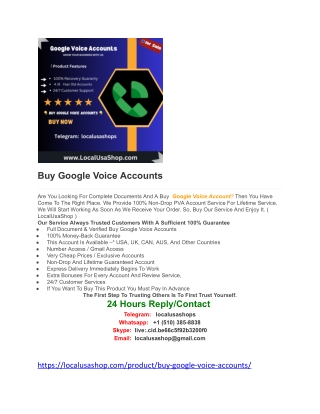 Buy Google Voice Accounts