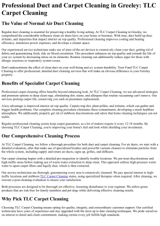 TLC Carpet Cleaning