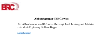 Abbauhammer  BRC.swiss