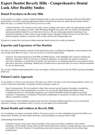 Dental Group of Beverly Hills