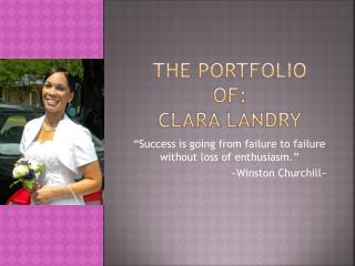 The portfolio of: clara landry