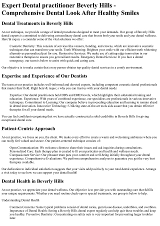 Dental Group of Beverly Hills