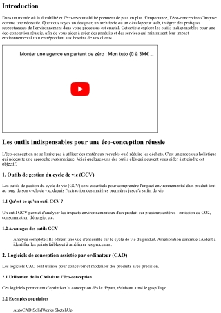 Les outils indispensables pour une éco-conception réussie