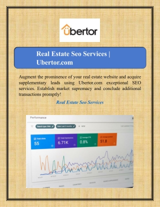 Real Estate Seo Services | Ubertor.com