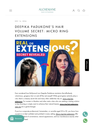 Deepika-Padukone’s Hair Volume Secret Micro Ring-Extensions