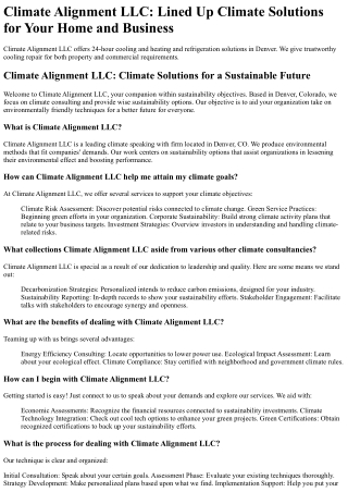 Climate Alignment