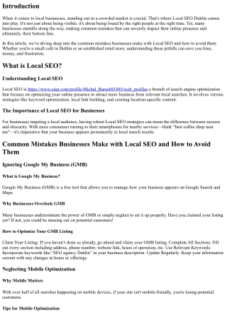 “Common Mistakes Businesses Make with Local SEO and How to Avoid Them”