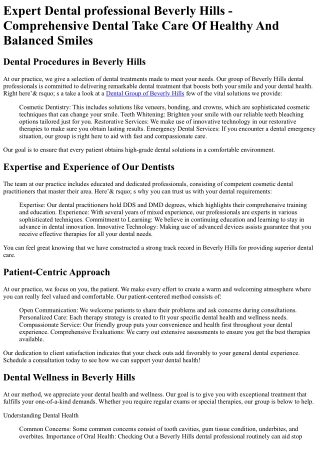 Dental Group of Beverly Hills