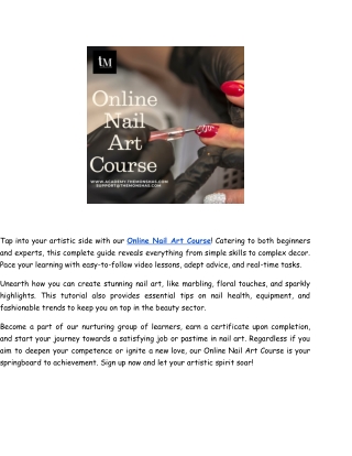 Discover Nail Design Magic with Our Online Nail Art Course