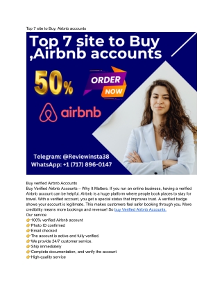 Top 7 site to Buy, Airbnb accounts