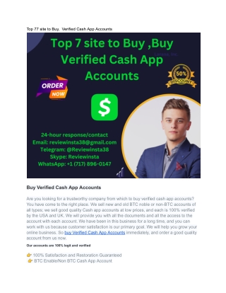 Top 77 site to Buy,  Verified Cash App Accounts