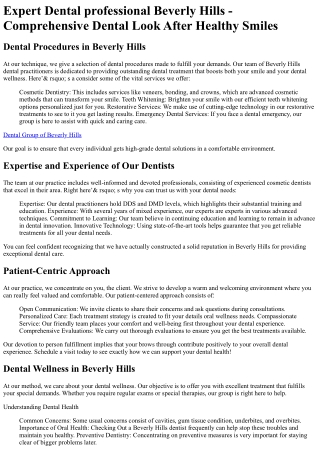 Dental Group of Beverly Hills