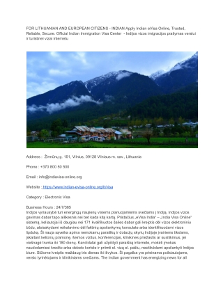 86 FOR LITHUANIAN AND EUROPEAN CITIZENS - INDIAN Apply Indian eVisa Online, Trusted, Reliable, Secure. Official Indian I