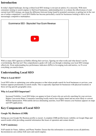 “How to Evaluate the Effectiveness of Your Current Local SEO Strategy”