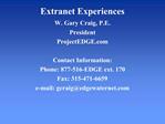 Extranet Experiences