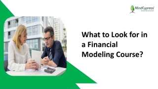 What to Look for in a Financial Modeling Course?