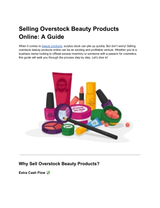 Selling Overstock Beauty Products Online_ A Guide
