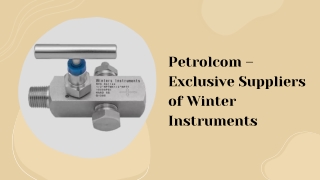 Petrolcom – Exclusive Suppliers of Winter Instruments