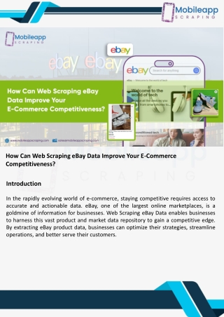 How Can Web Scraping eBay Data Improve Your E-Commerce Competitiveness