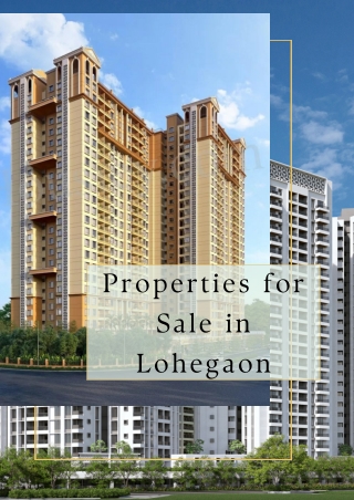 Properties For Sale in Lohegaon | Pride World City